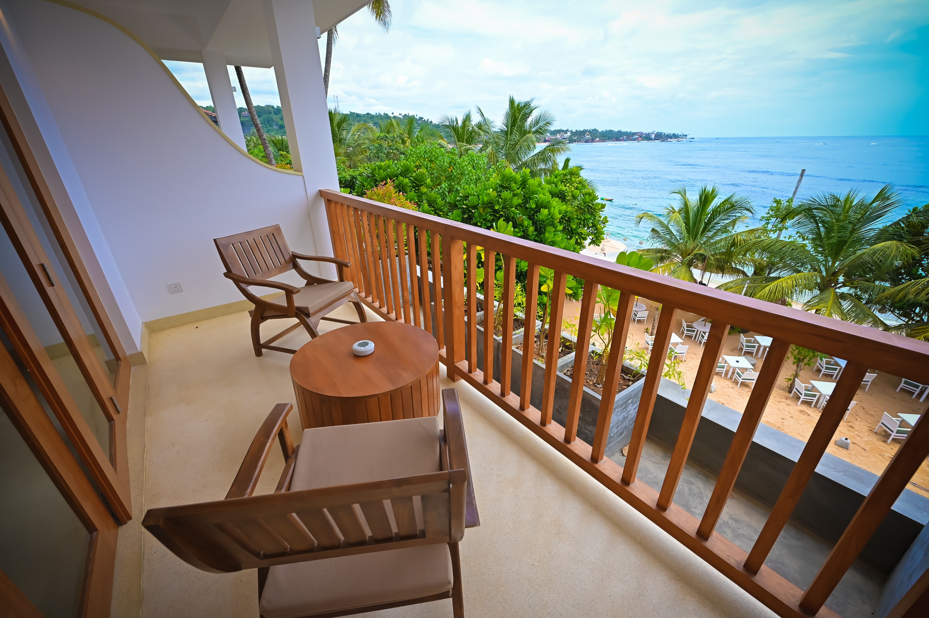 Private balcony with ocean view