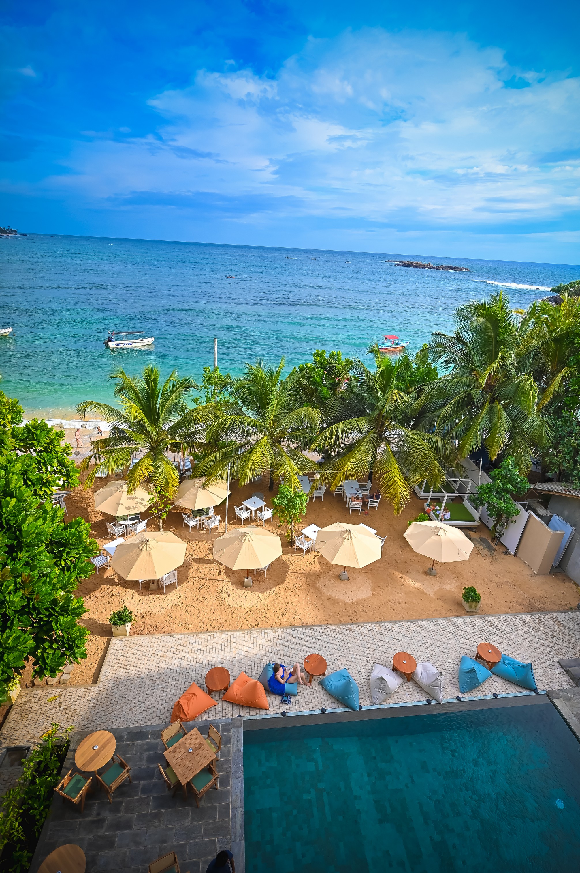 Resort pool and beachfront